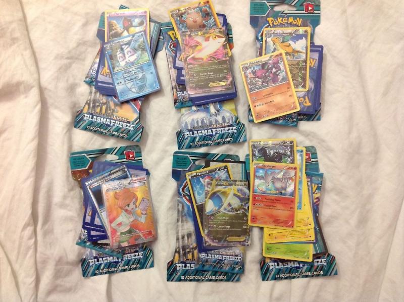 2 ex's and 1 full art supporter pulled from 6 Plasma Freeze boosters.