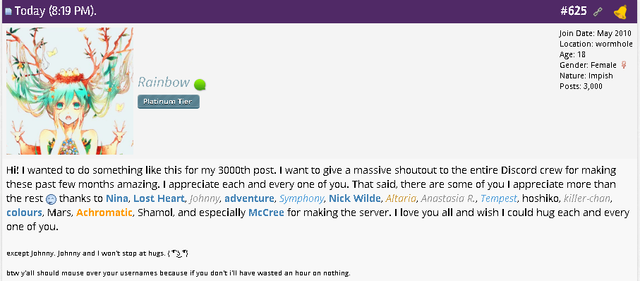 3000th post! ^_^

took me over 6 years