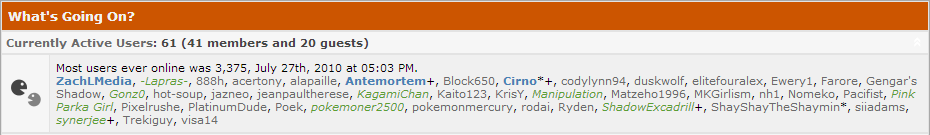 41 members online is a low number, though I have seen lower