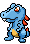 A Bagon edited to be Totodile.