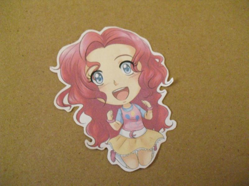 A humanized Pinkie Pie sticker my friend got me from an expo : D