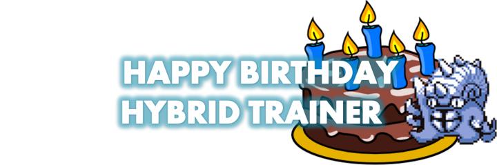 A logo for Hybrid Trainer, My second best friend's birthday!
