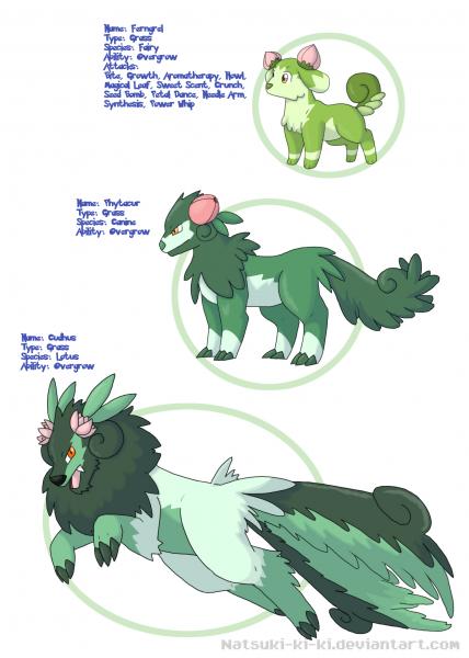A revamp of a set of Grass-starters I'd made way back in 2006, you can see this as well as the older designs on my online gallery on dA