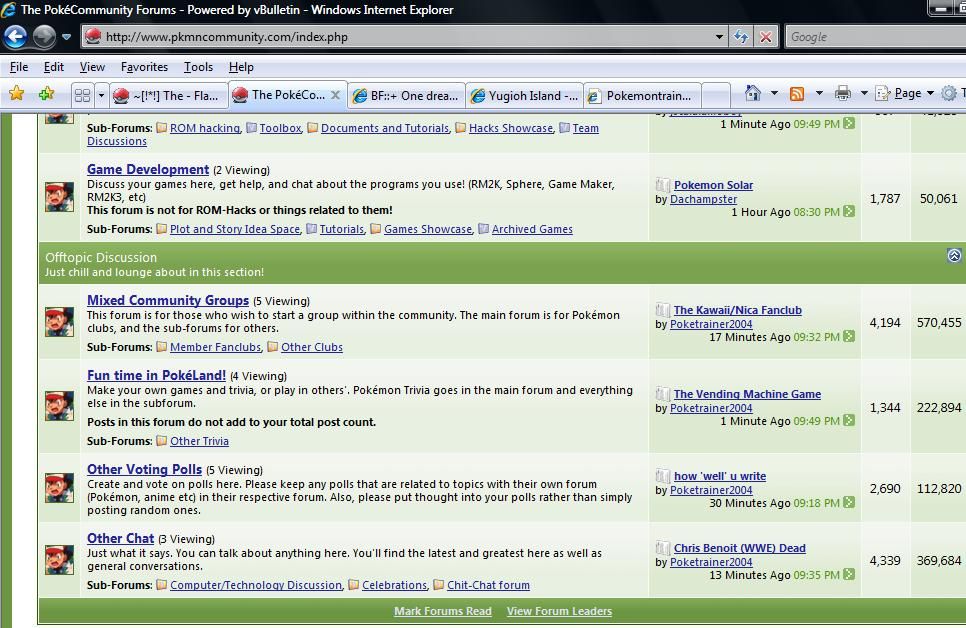 A screenshot of me dominating the index page >:D