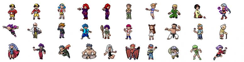 A Set of Re-Vamped G/S/C Trainer. Some Recoulored, some reposed.