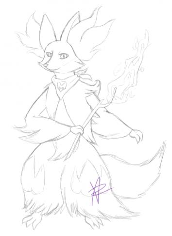 A sketch of magmus, drawn by AudienceZombie on FA!