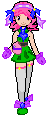 A sprite I made in paint of my Gaia avi. Was so hard. ;-;