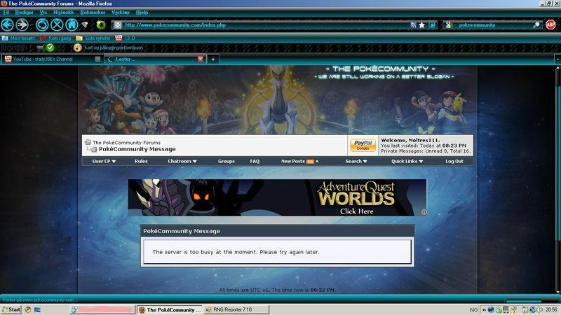 A standard saturday evening on PC.

>__>