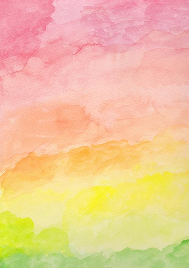 a5 watercolour pink yellow green background o