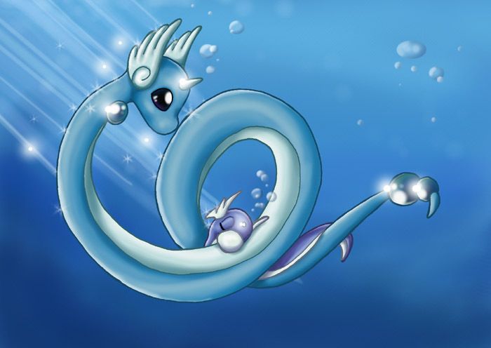 Adorable Dragonair family