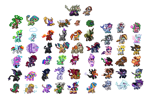 All Pony Base Forms (+Ponatina Forms)
