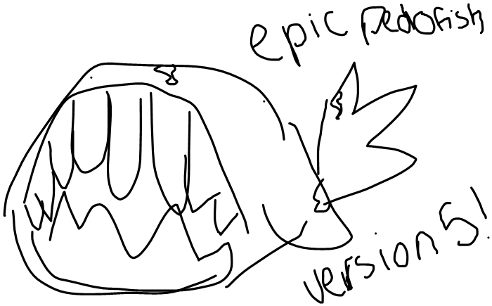 An epic pedofish! Made by Hagumi.