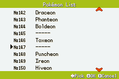 An updated pokedex, featuring Eeveelutions for every type!