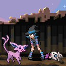 And heres her Avatar now that Ive dragged her on here xD

And yes, I did try to make it look like the Aron is jumping over a fallen beam lol