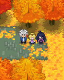 Angelika, Hadrian and Umbriel (two other characters from my story) at Bellchime Trail.