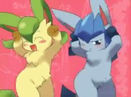another Dancing Glaceon and Leafeon