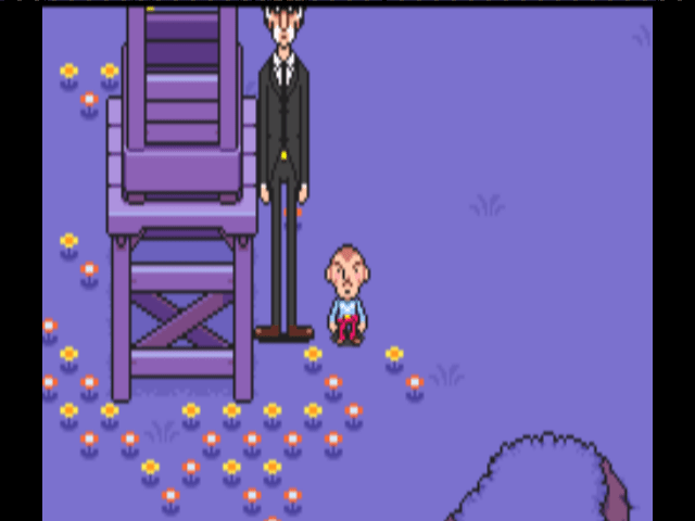 Another Mother 3 screenshot!^^ Well, the right one is Duster, a very unskilled thief but a neat fighter!^^ The left one is Leder, the leader of Tazmil