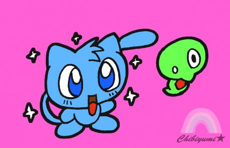 Aqua and her Zygarde friend, Zena.