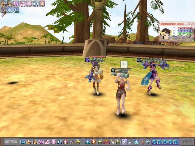 As I normally do in the arena when I;m bored and I'm my pitiful RingMaster. I lead a dance party with y online sis..Violette hehe usually people eithe