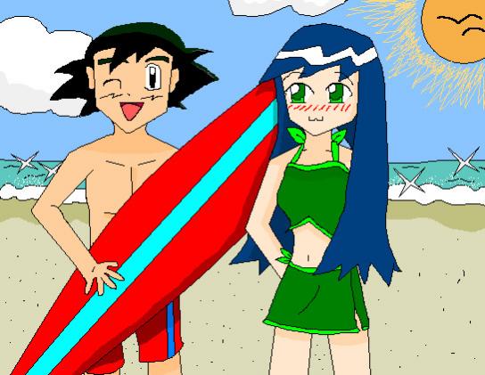 Ash and Ciry at the beach