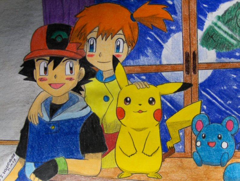 Ash and Misty by Ash Misty Pikachu