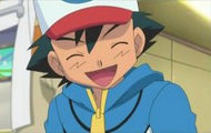 Ash smiling