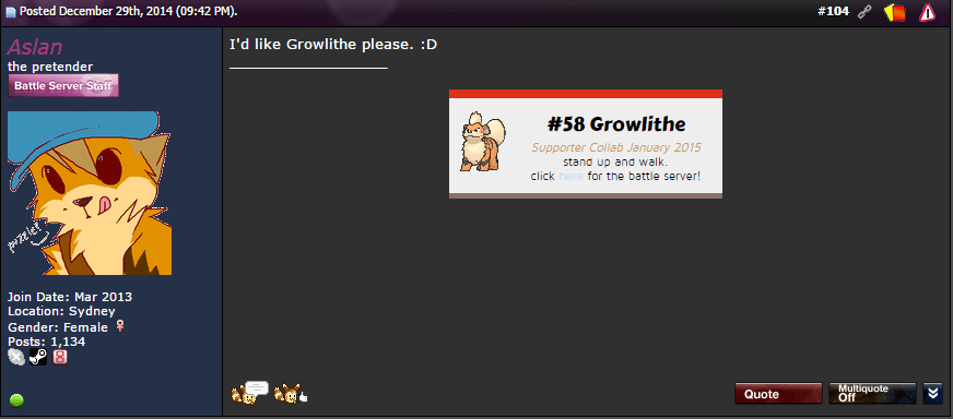 Aslan - Growlithe