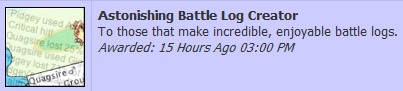 Astonishing Battle Log Creator
To those that make incredible, enjoyable battle logs.