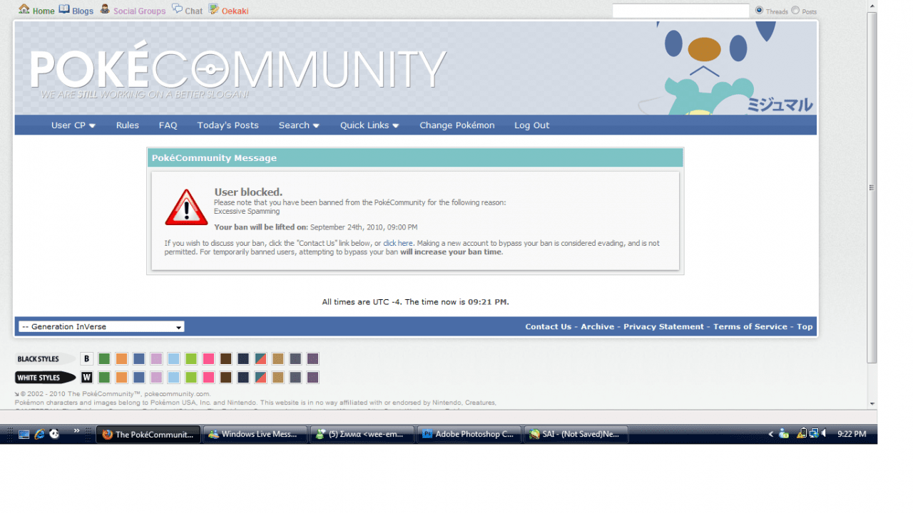 Banned before modded. o: