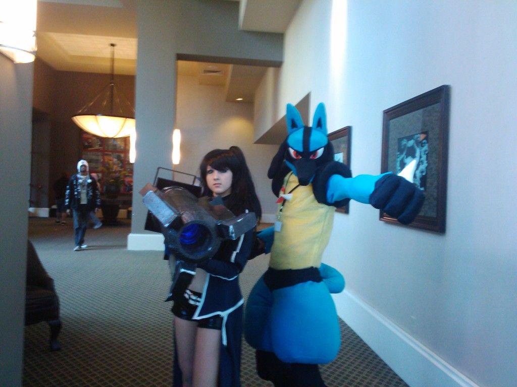 Black Rock Shooter and Lucario - Black Rock Shooter, and Pokemon.