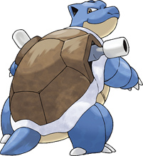 Blastoise

Attacks:
- Eathguake
- Ice Bam
- Surf
- Waterfall