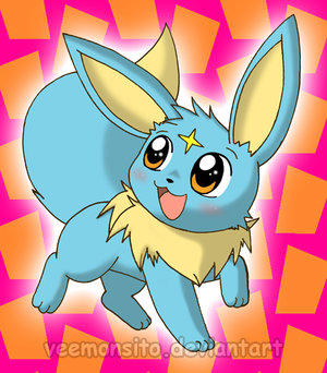 Bleu Eevee!!!! O.o kewl