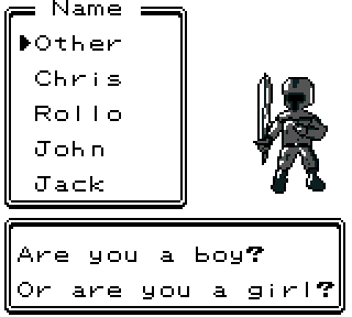 Boy names.