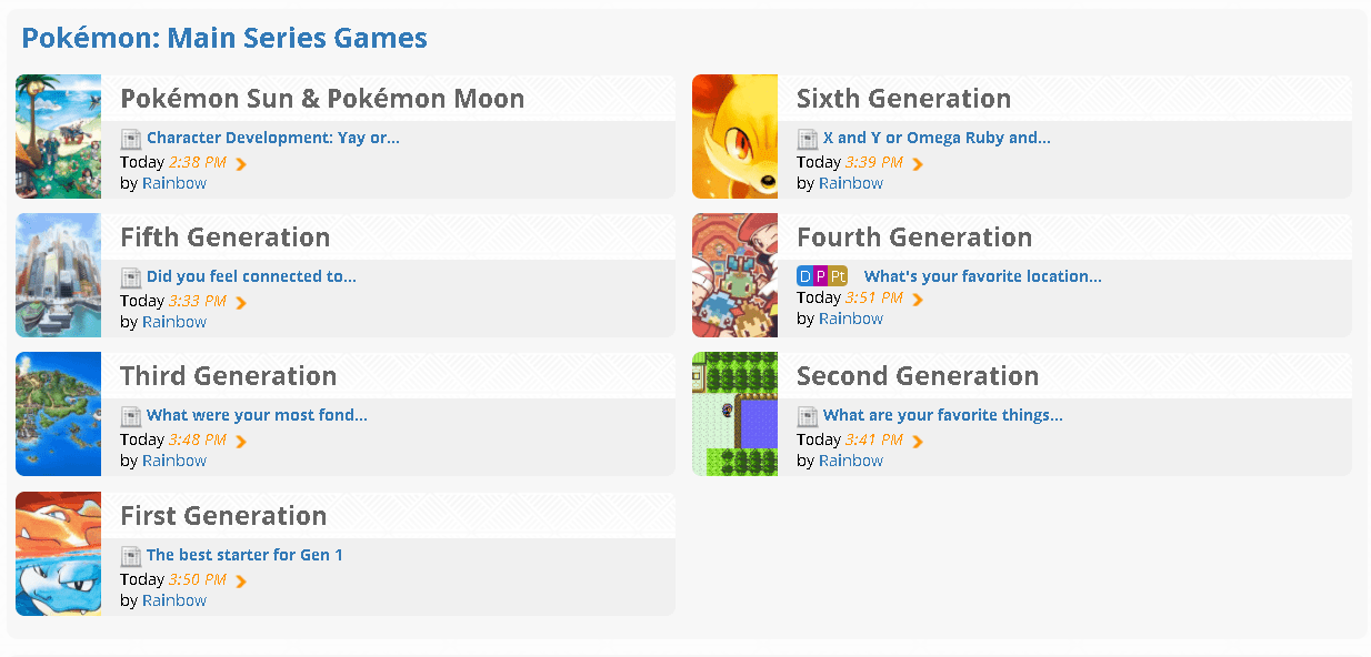 brb taking over the Main Series category