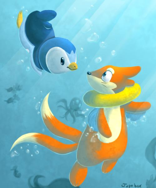 Buizel and Piplup