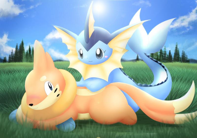 Buizel with Vaporeon