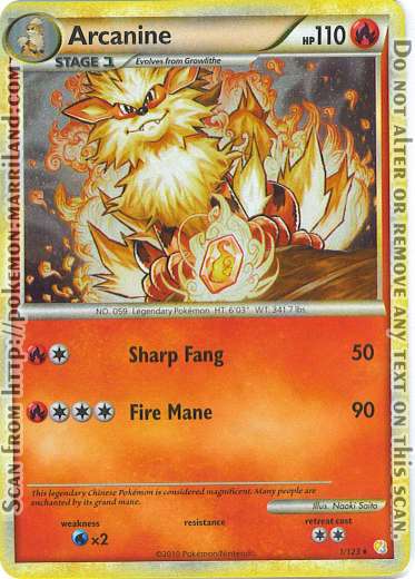 Card 1 of the HG/SS TCG collection.