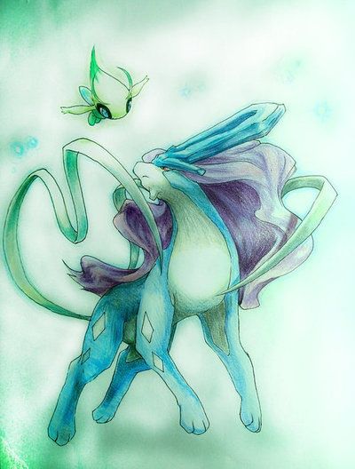 Celebi and suicune
