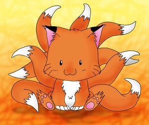 Chibi 9 Tailed Fox by Animefreak1212