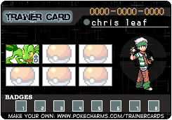chris leaf ( seth's best friend and bigist rival) (current location: hoenn(littleroot town)