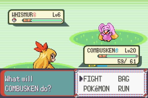 Combusken vs Whismer