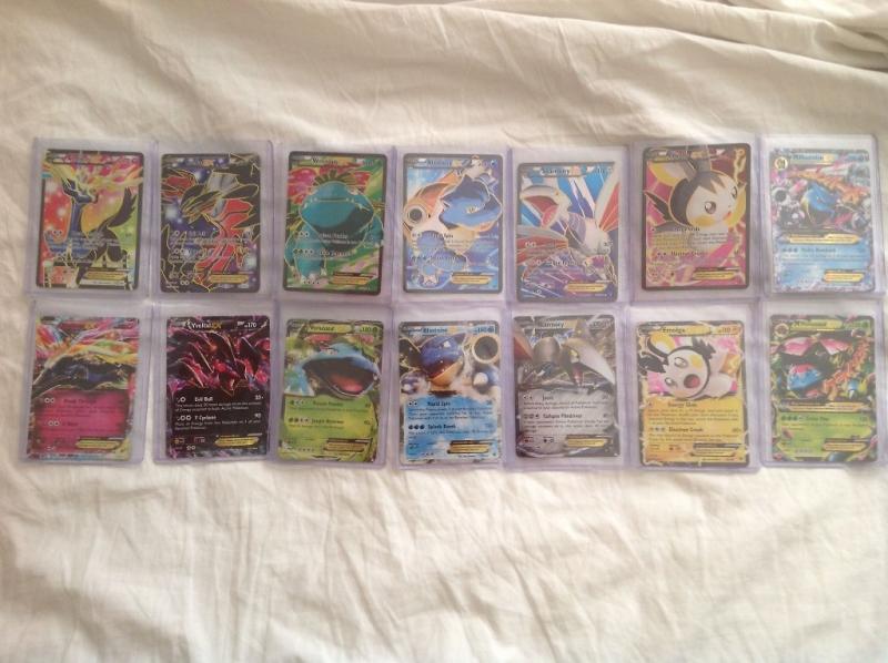 Complete XY ex set, overall I pulled 5 full art ex's(3 Yveltal, 1 Xerneas and 1 Skarmory) and 14 regular ex's. I bought 3 full arts(Blastoise, Venusau