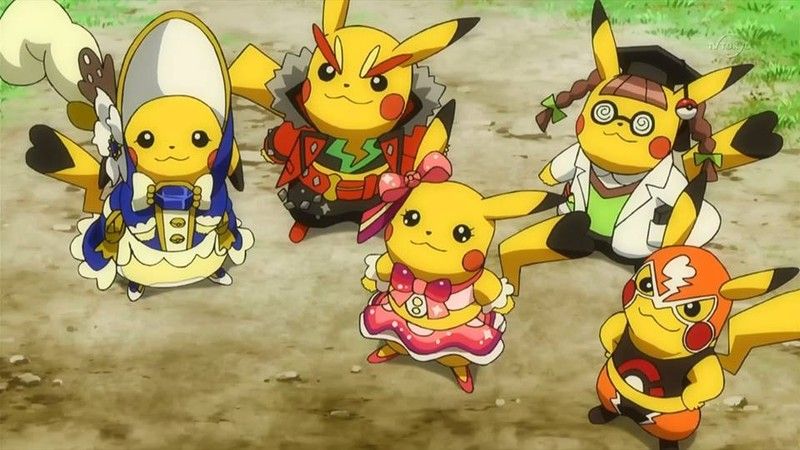 Cosplay Pikachus in anime