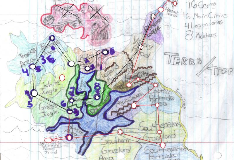 Dark Generations Map Of Terra and Tropi
Every thing in black is for Dark Generations Black is for Part 1
Red Is For Part Two