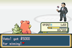 Defeating Giovanni! :D