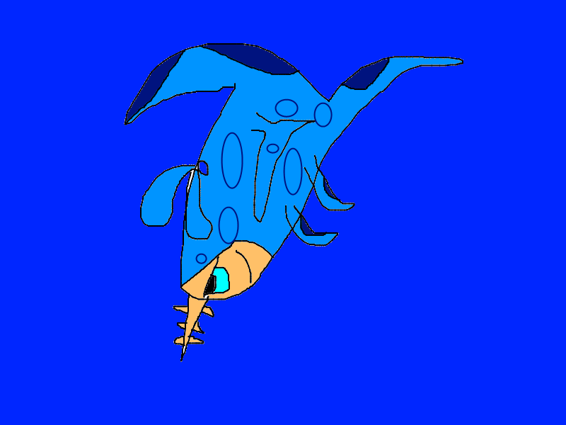 Dolphim - Horned Dolphin Pokemon
Dolphin babies are able to find and hunt for thier food using thier long drill like horn. They are able to talk human