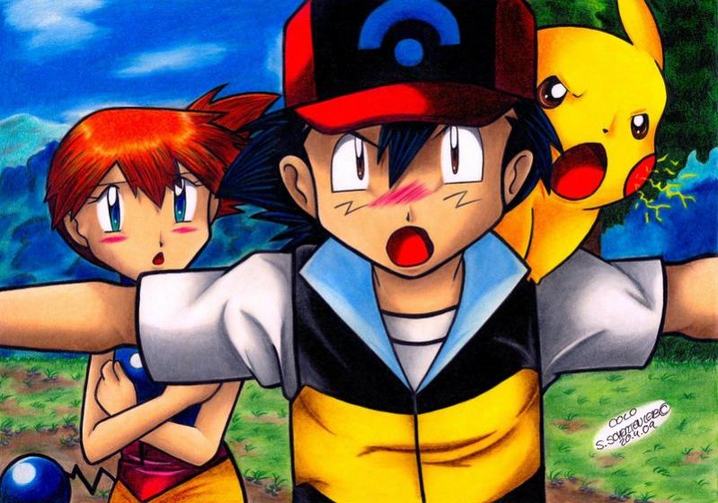 Don  t touch her   by Ash Misty Pikachu