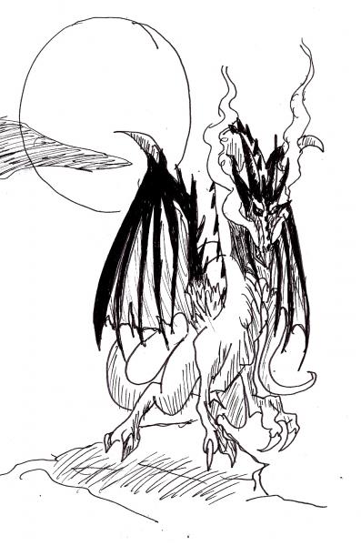 Dragon at the Moon