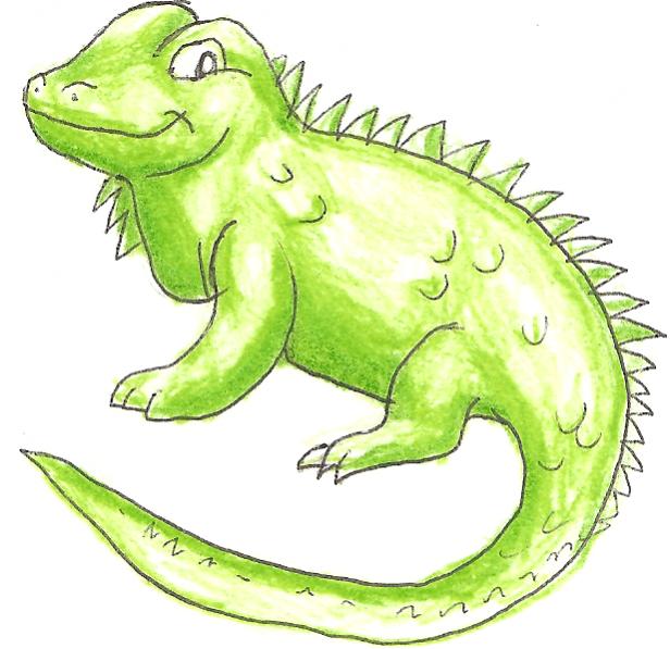 Drawing of a Iguana (cartoon-ish)