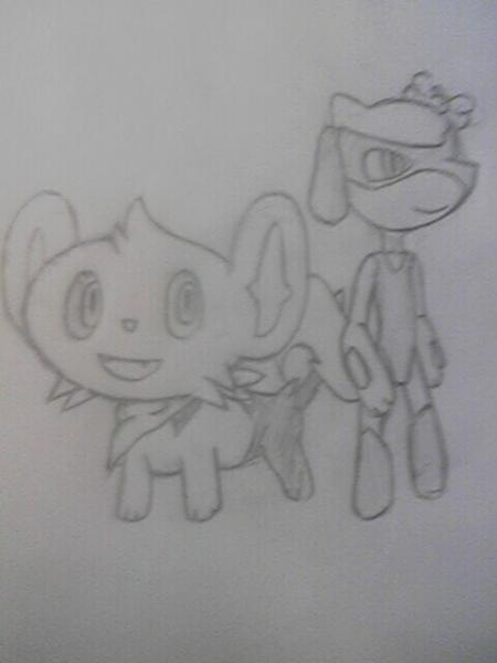 Drew this after me and a friend got Explorers of Sky. I tested as a Shinx, and she, Riolu.
